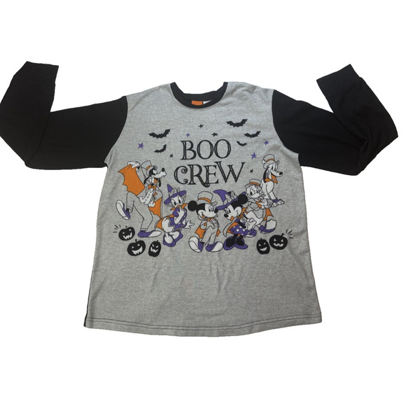 Disney Boo Crew Halloween Long Sleeve Shirt Minnie Mickey Goofy Donald Daisy Sm - Picture 1 of 5